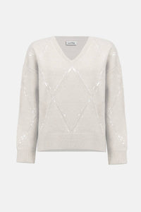 Joseph Ribkoff - Sweater Knit Pullover with Sequins