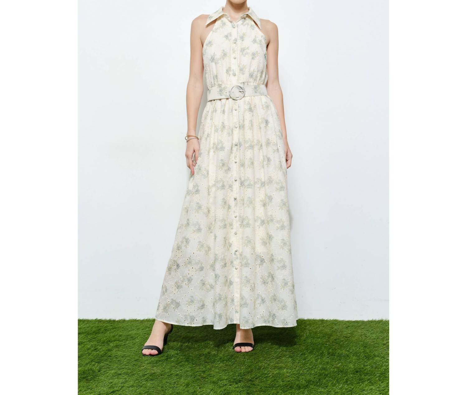 Ina Fashion - Florentina Eyelet Maxi Dress