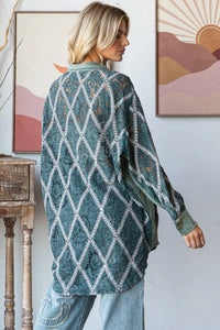 Oli & Hali - Washed Lace Button Down Shacket
