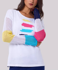Angel Apparel - Crochet Long Sleeves Top