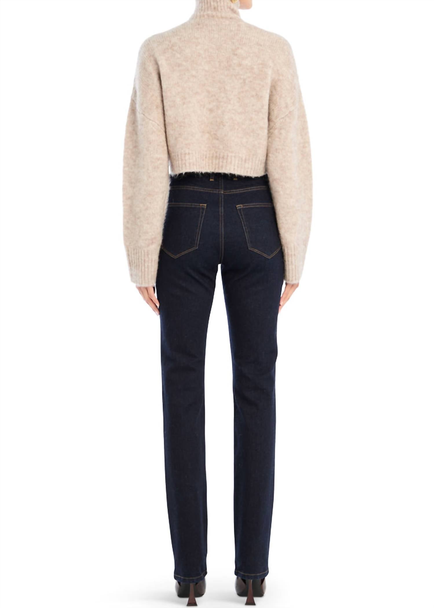 SER.O.YA Tahara Turtleneck Sweater in desert - women's sweater - detail view
