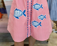 Garland Bags - Bree Fish Applique Mini Dress