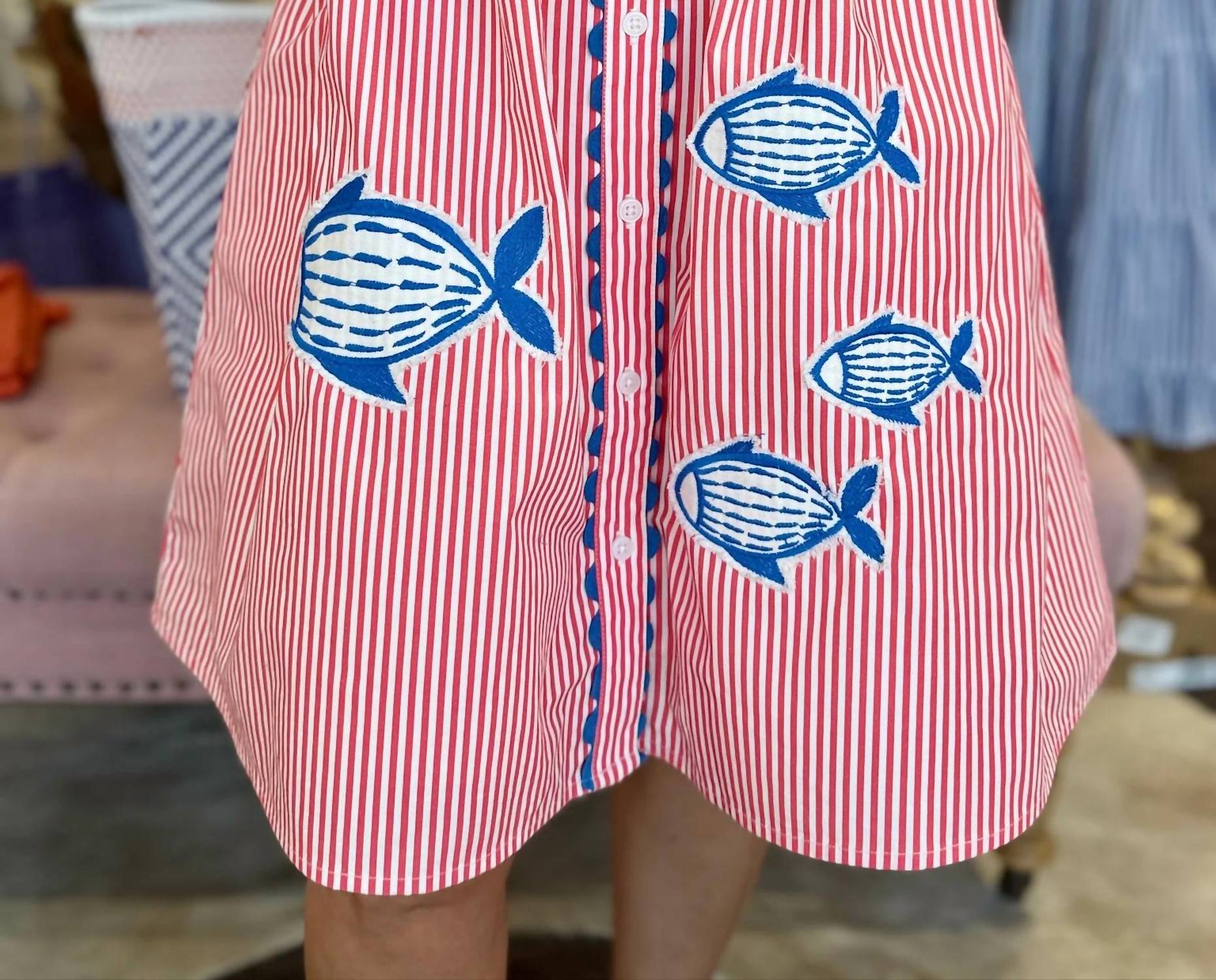 Garland Bags - Bree Fish Applique Mini Dress