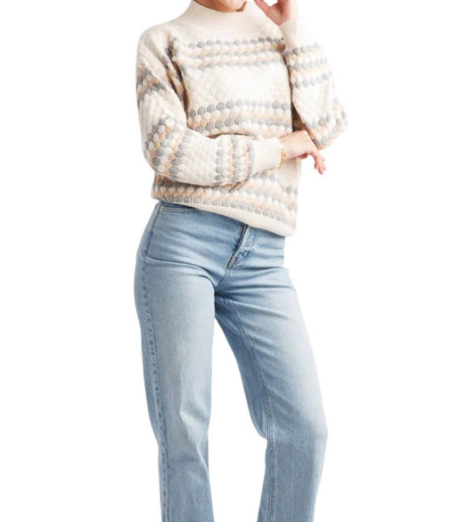 Papillon - Snowfall Chic Textured Mock Neck Sweater
