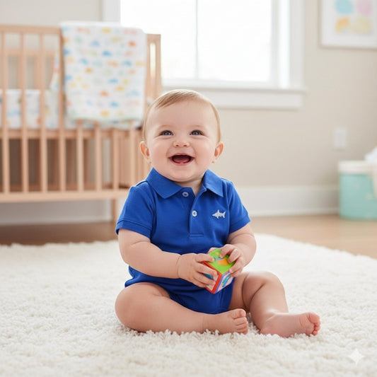 Saltwater Boys Co. - Baby's Pima Polo Romper