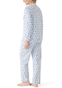 vineyard vines Pima Cotton Long Sleeve Sleep Set in pancakes and waffles - women's intimate - detail view