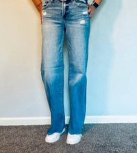 RISEN Mid Rise Wide Leg Jeans in blue 1 - women's jeans