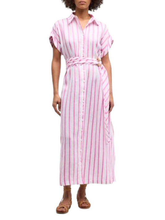 Finley - Stripe Smithy Sash Waist Shirt Dress