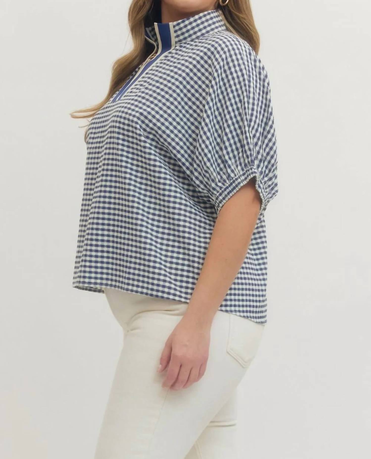 Entro - Short Sleeve Top - Plus
