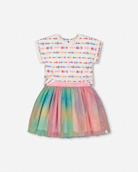 Deux Par Deux - Mesh Skirt Dress