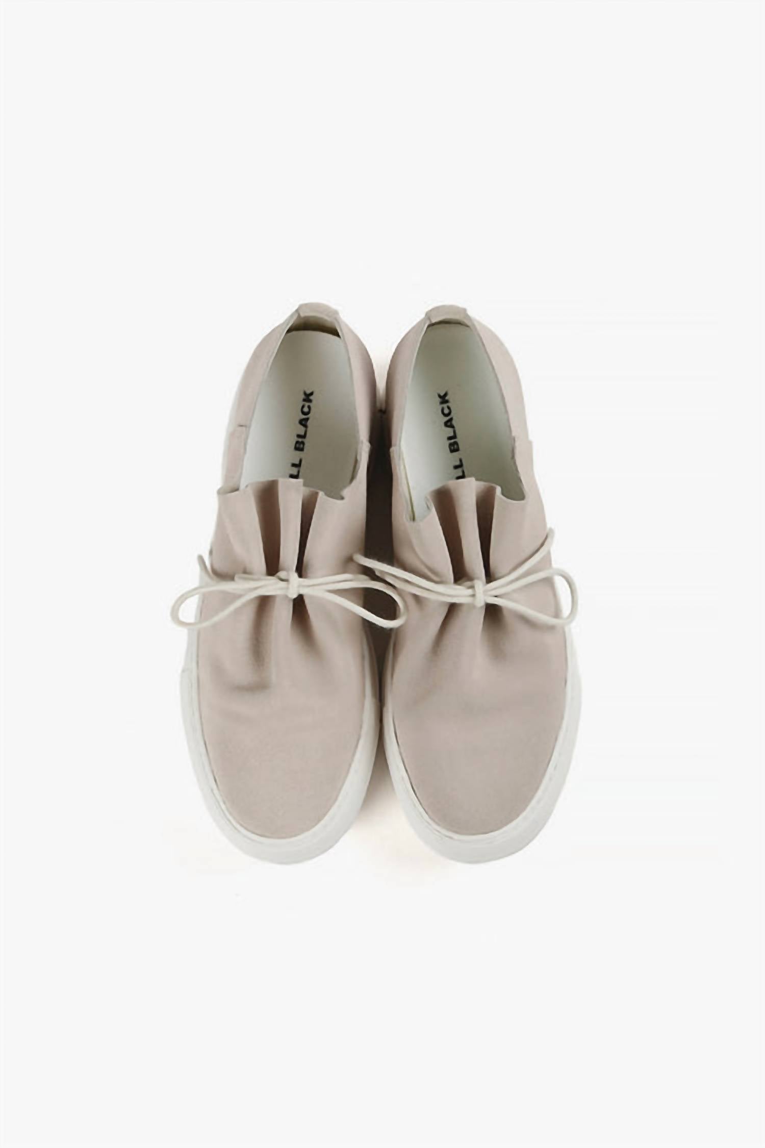 ALL BLACK Women's Gathered Sneak Sneaker Shoe in taupe - women's sneaker - alternate view