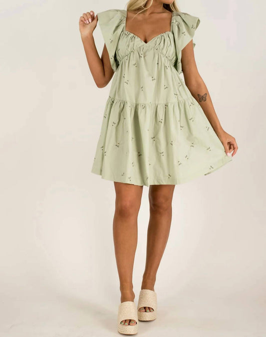 En Saison - Poplin Sweetheart Neckline Mini Dress