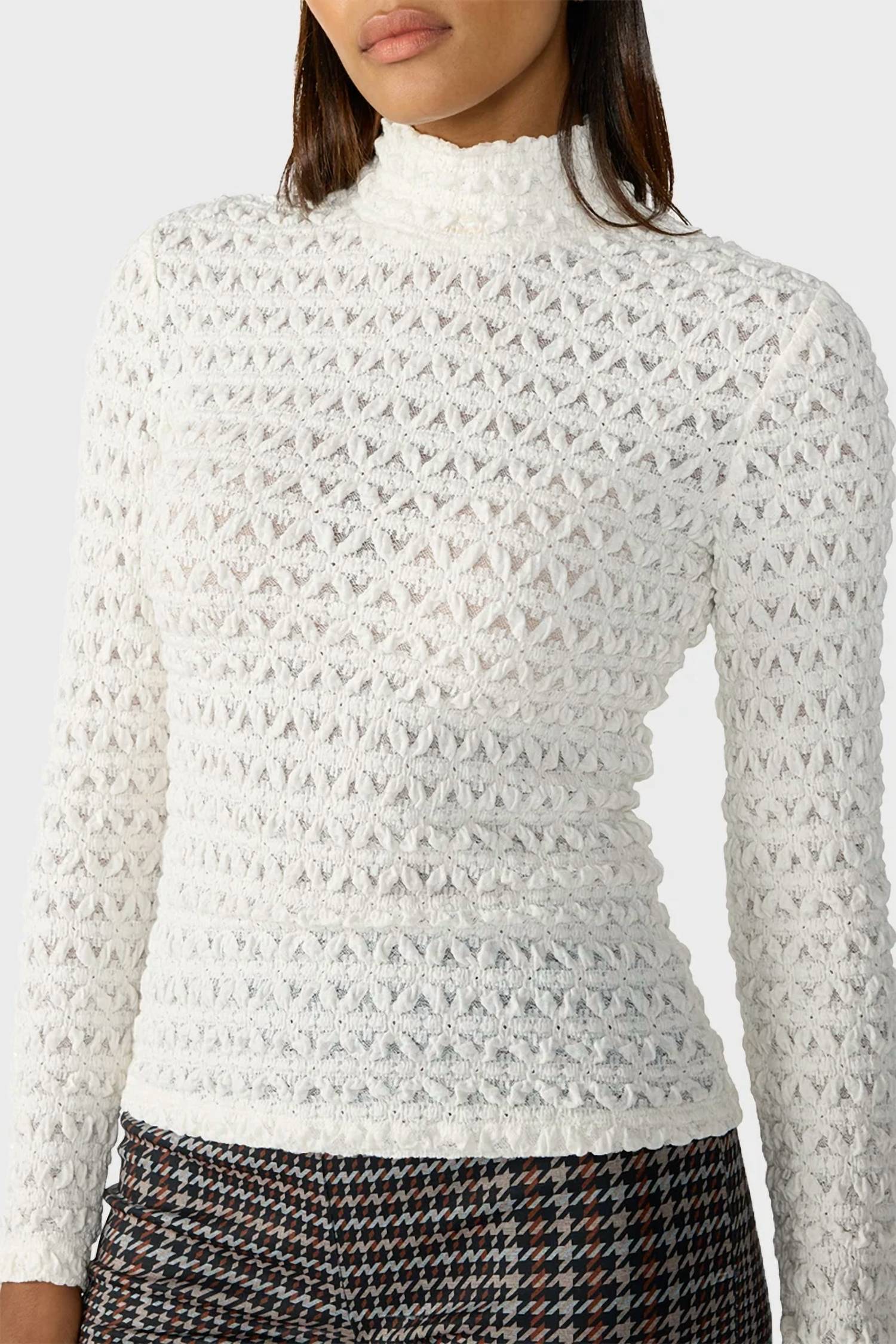 Sanctuary - Lace Mock Neck Top