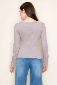 White Birch - Long Sleeve Snap Button Top