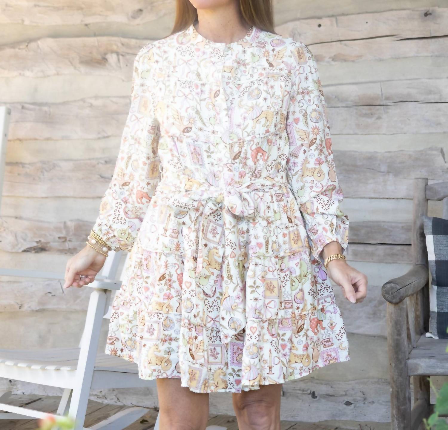 Karlie - Storybook Tiered Mini Dress