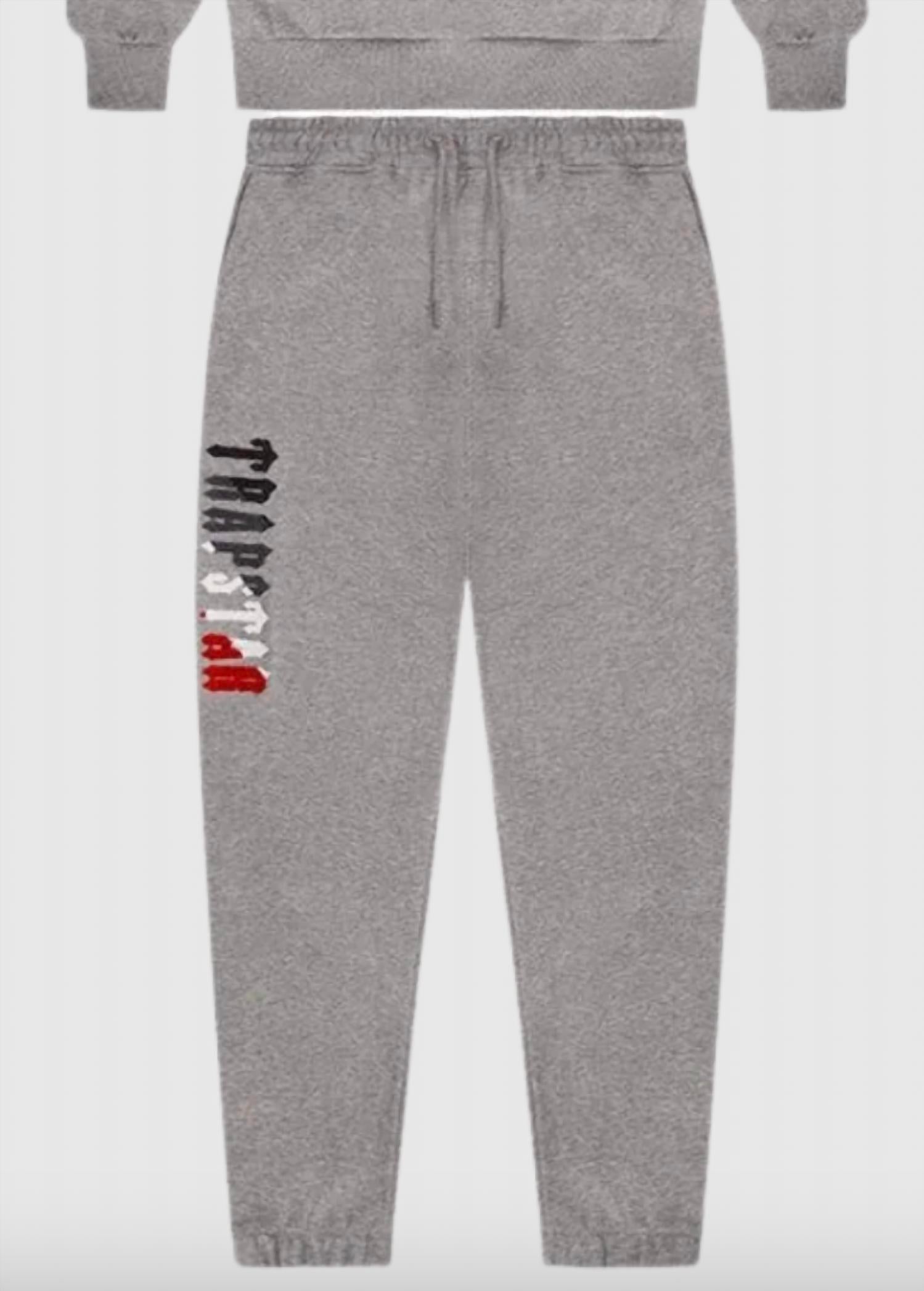 Trapstar Men’s Decoded Logo Chenille Tracksuit in grey red - men's item - alternate view