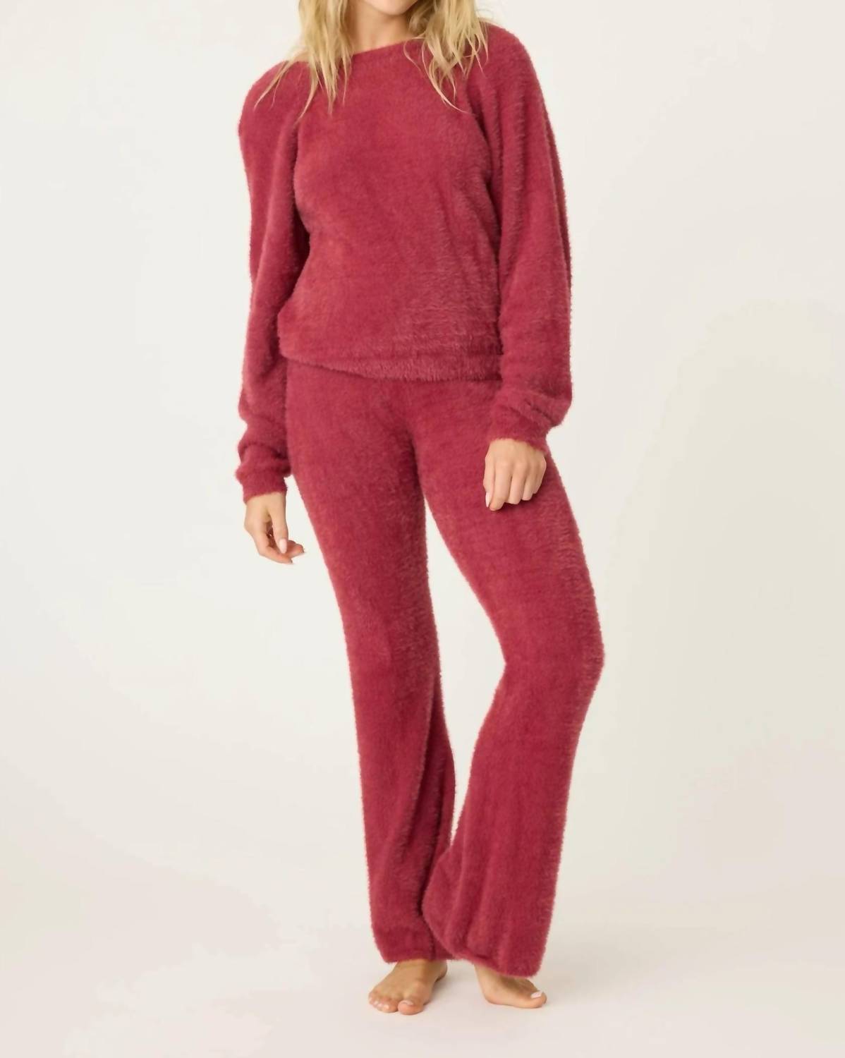 Pj Salvage - Full Of Holiday Spirit Feather Knit Lounge Set