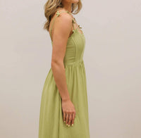 Blu Pepper - Beth Bow Strap Detail Tank Midi Dress