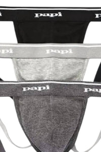 Papi - Men's Cotton Jockstrap Briefs - 3 Pack