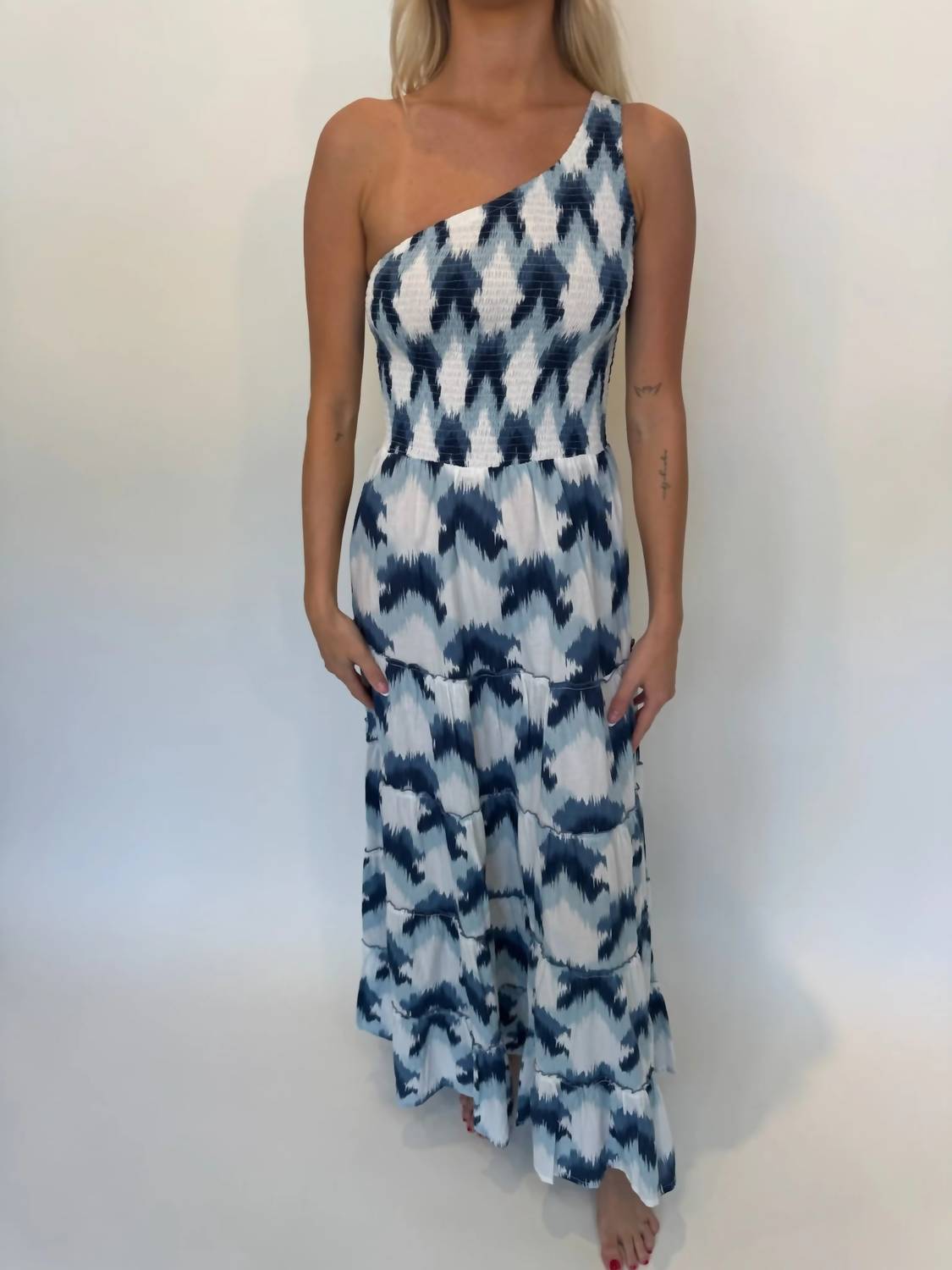 Phie Collective - Brushed Cotton One Shoulder Dress