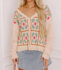 So Me - Floral Button Down Cardigan