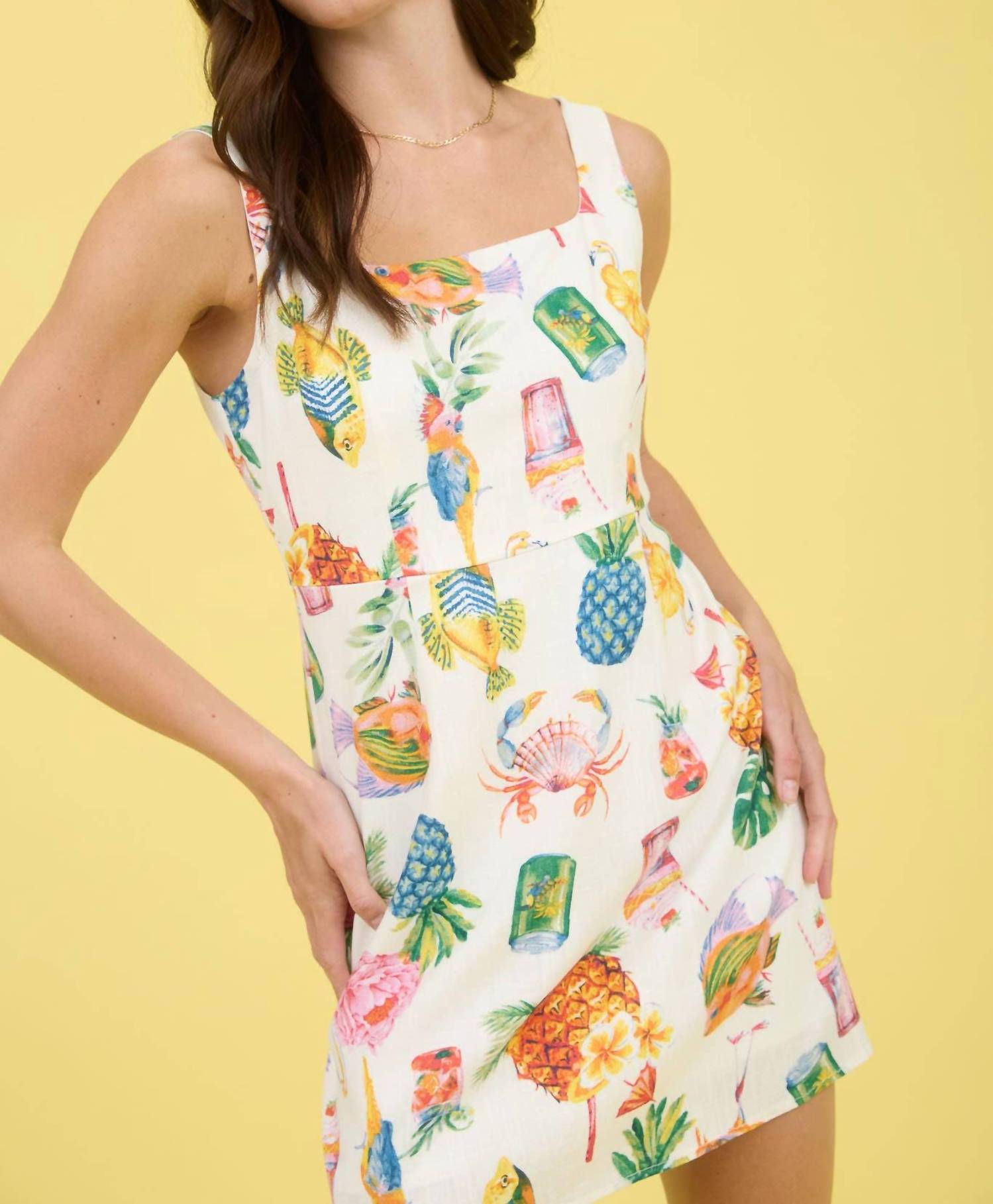 Blu Pepper - Aloha Linen Mini Dress
