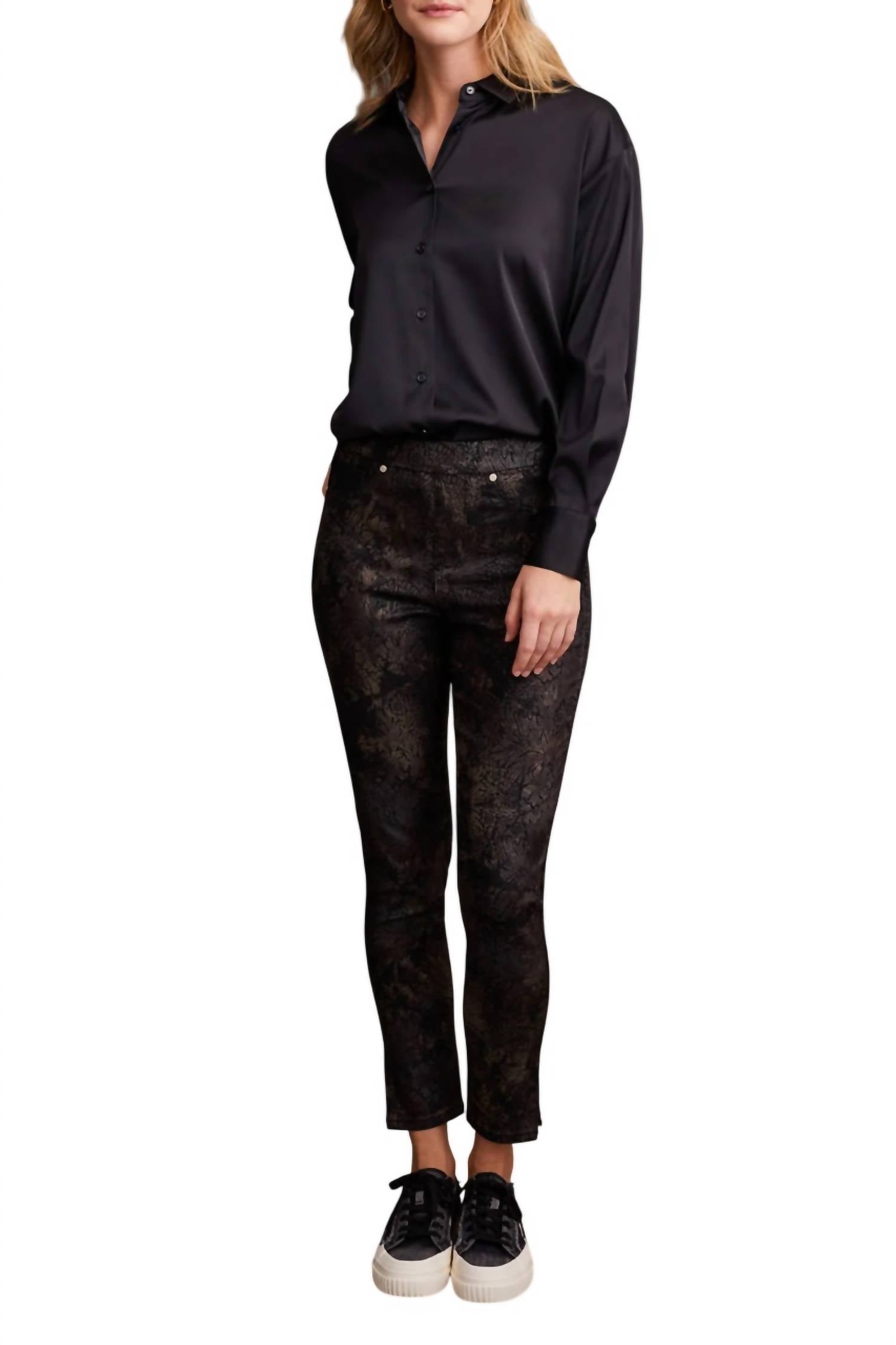 Tribal - Audrey Ankle Side Slit Jeans
