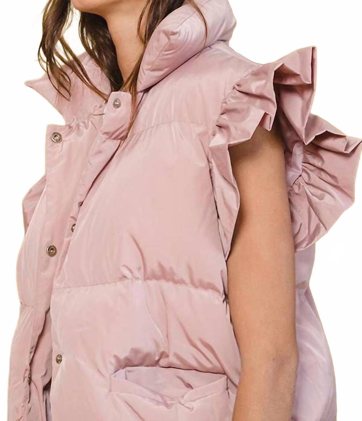 Bucketlist - Ruffle Sleeve Down Vest