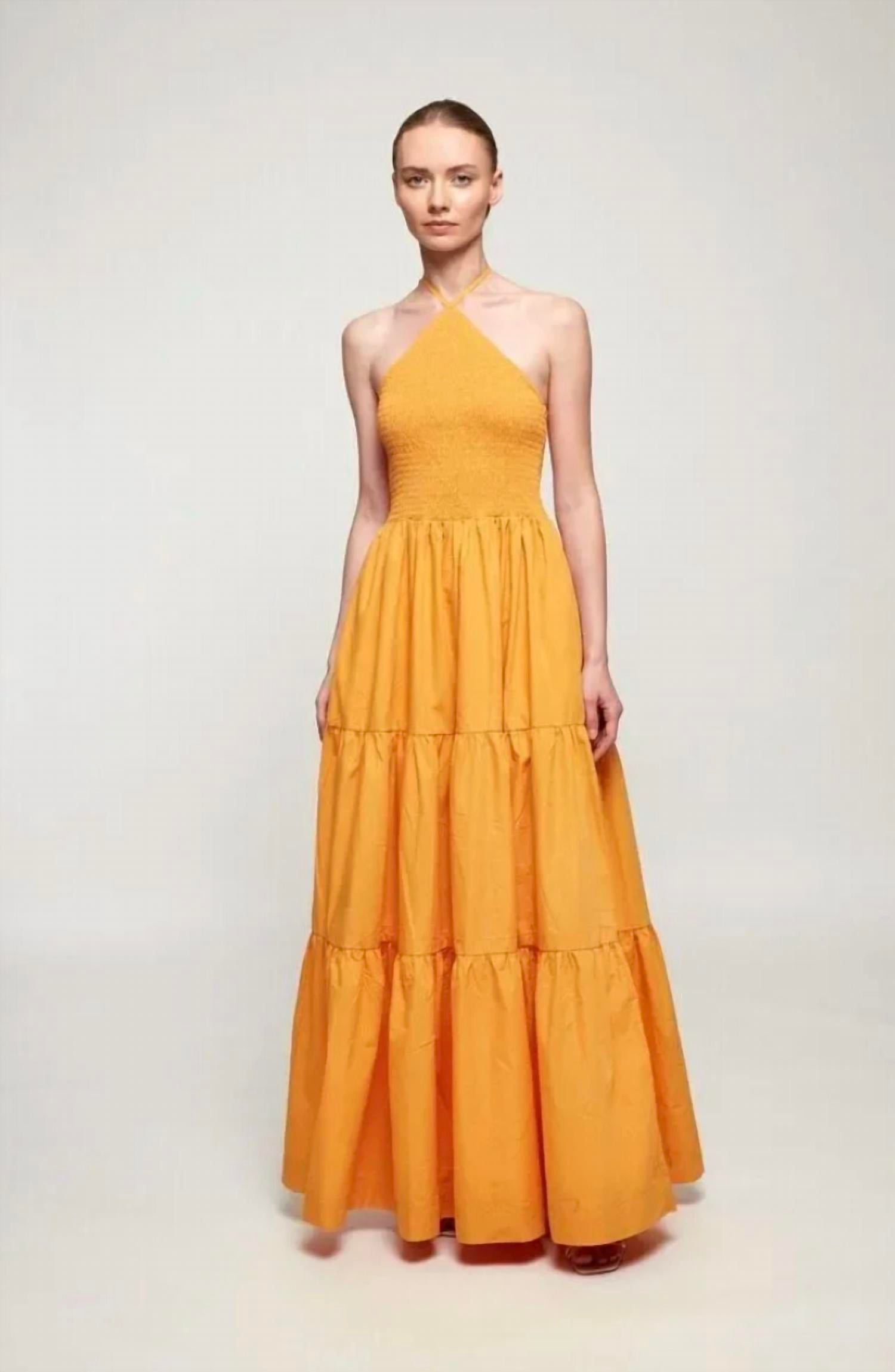 S/W/F - Tie Up Tiered Maxi Dress