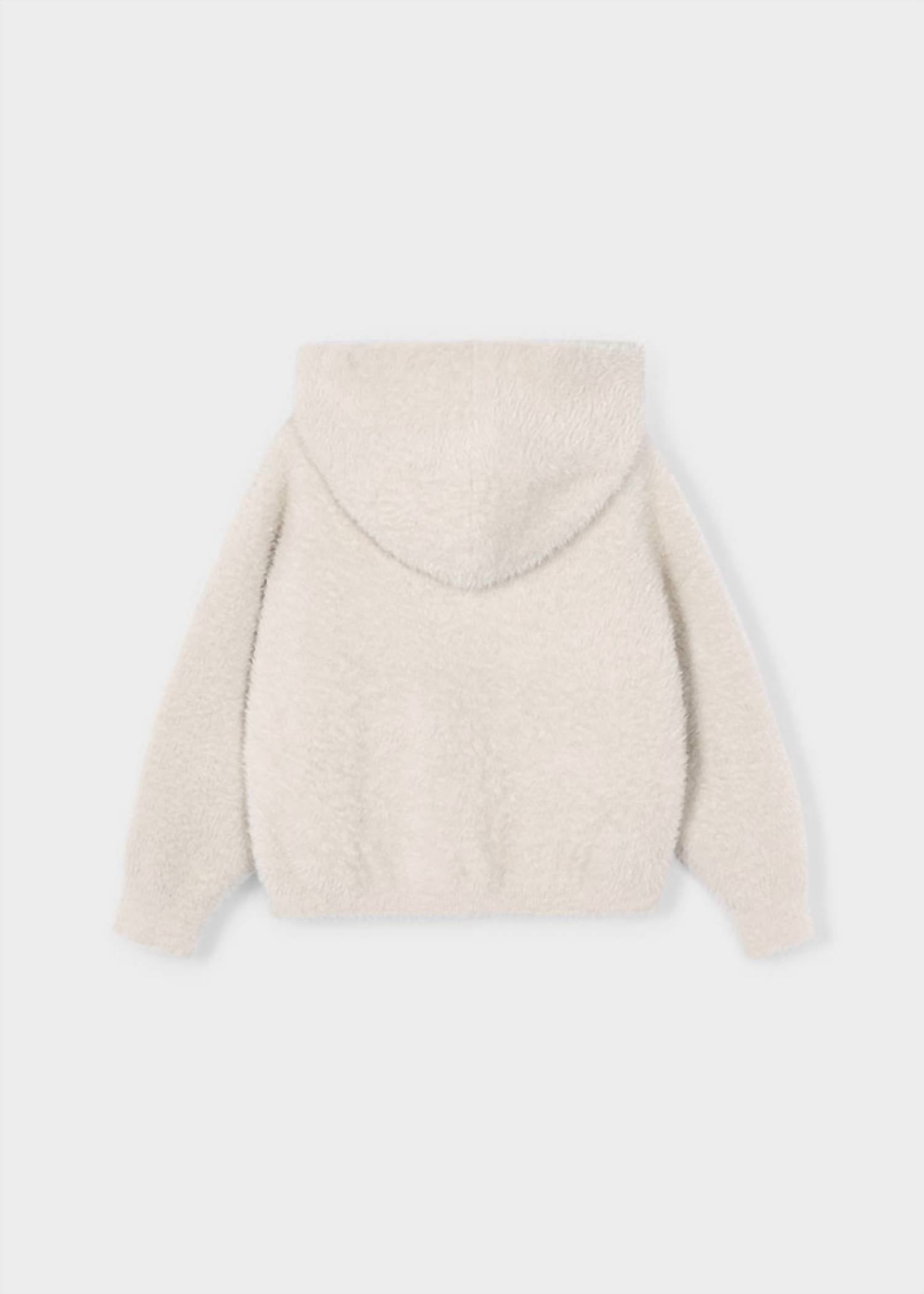 Mayoral - Furry Knit Zip Up Hoodie