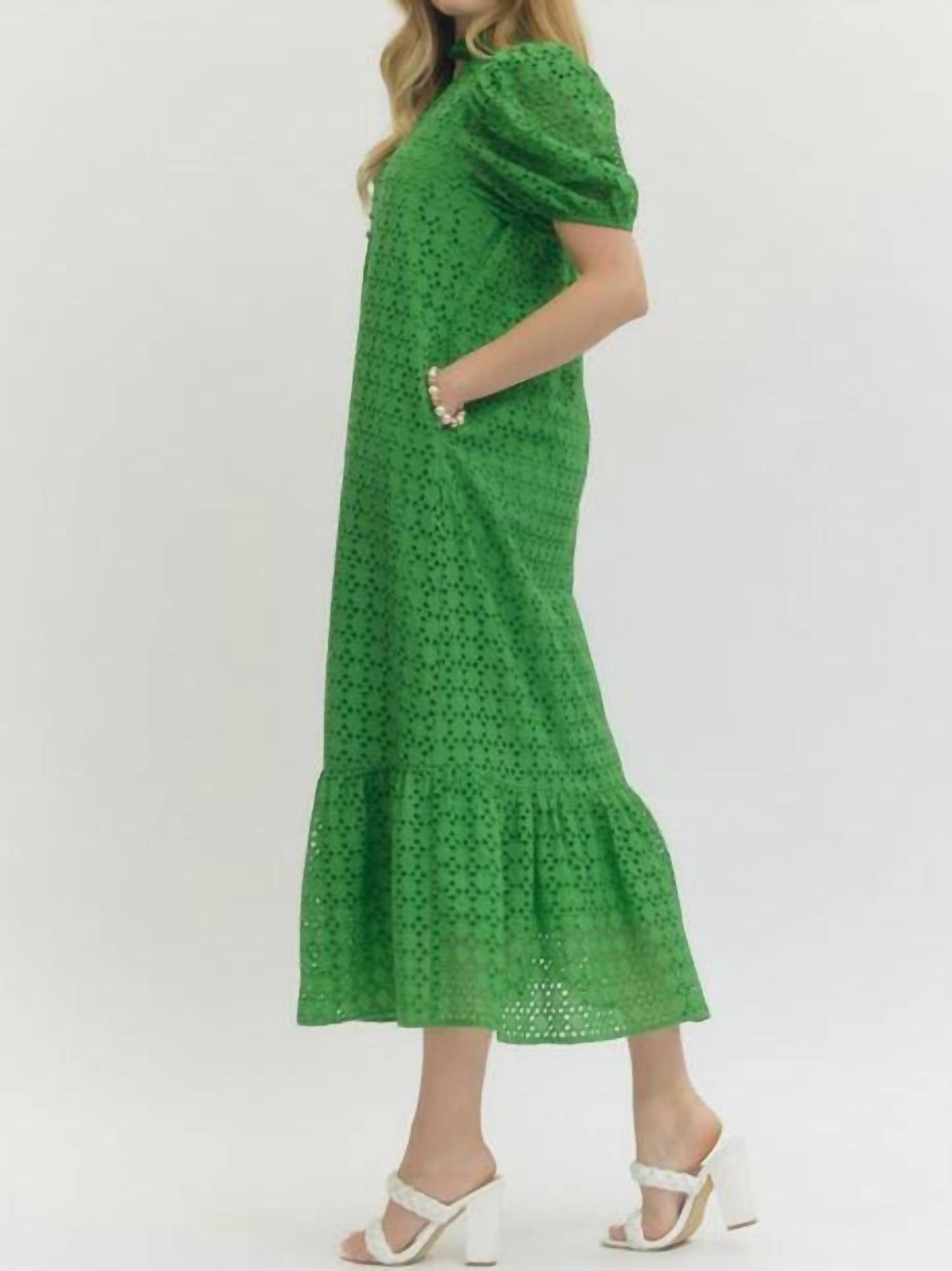 Entro - Happy Are We Eyelet Maxi Dress
