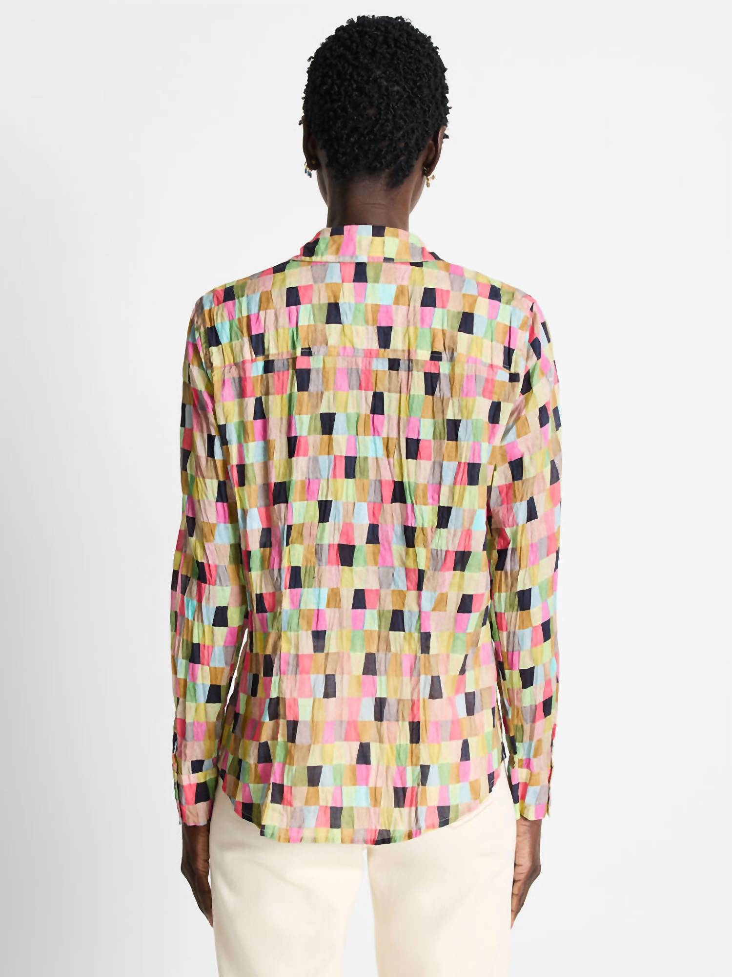 Nic + Zoe - Women's Watercolor Check Shirt