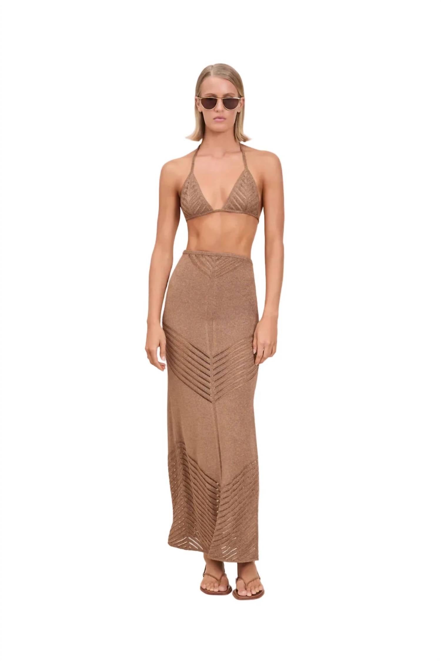 Devon Windsor - Bria Metallic Knit Skirt