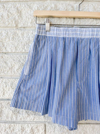 Sea - Women's Helmi Striped Shirting Pleat Short