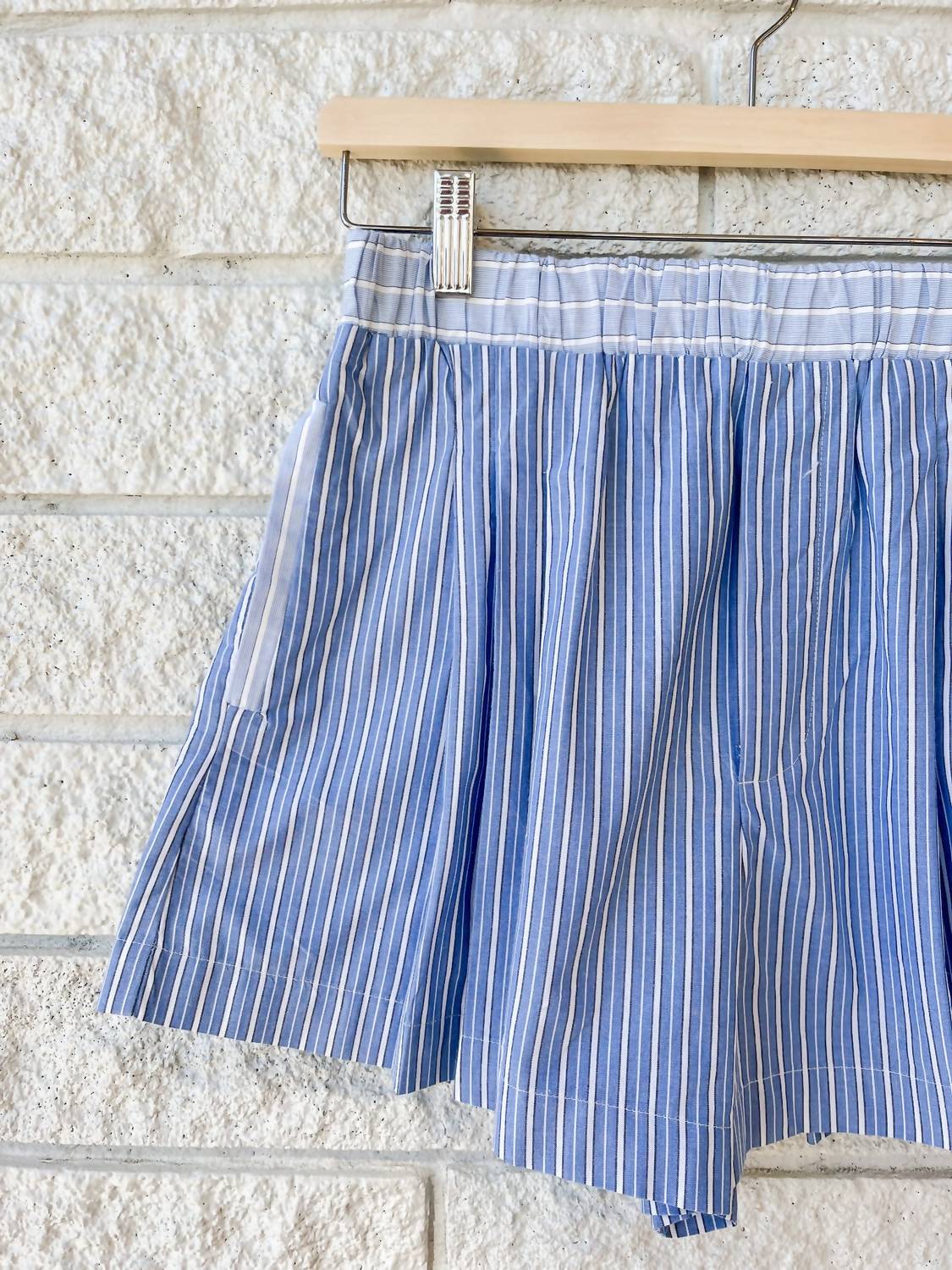 Sea - Women's Helmi Striped Shirting Pleat Short