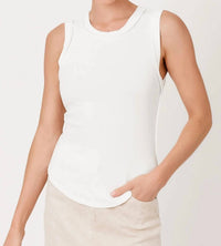 Mystree - Exposed Seaming Ribbed Tank Top