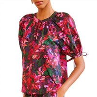 Ulla Johnson Women's Vienne Blouse in hibiscus - women's blouse - alternate view