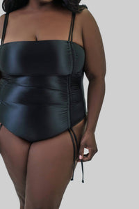 Good American - RUCHED WAISTED ONE-PIECE SWIMSUIT