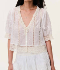 Loveshackfancy - Maurelle Cotton Lace Blouse