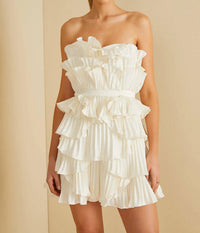 Amur - Reed Pleated Shell Mini Dress