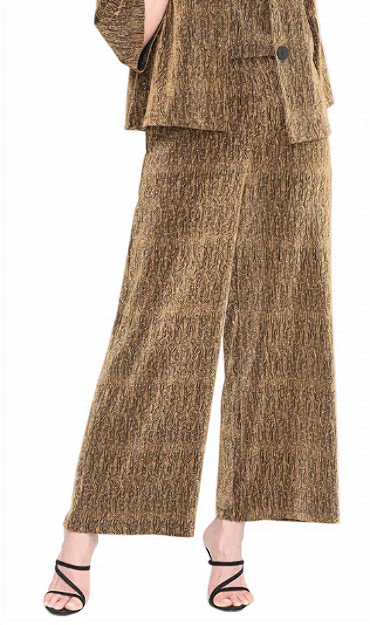 Damee - Wide Leg Rhinestone Pant