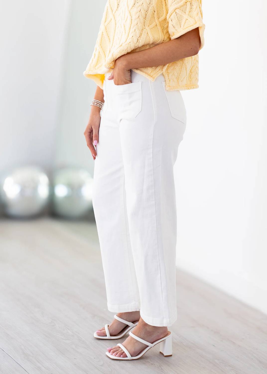 Just Black Denim - Patch Pocket Wide Leg Jeans