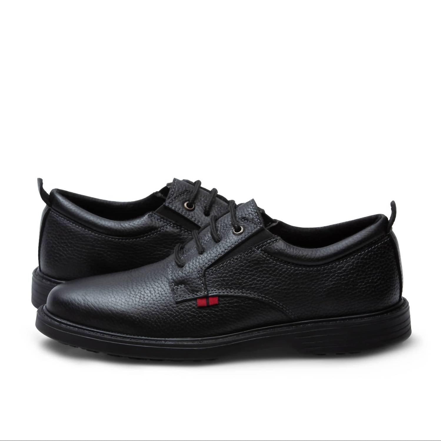 Andrea Men's Leather Upper And Rubber Sole Oxford Shoes in black - men's shoe - view 5