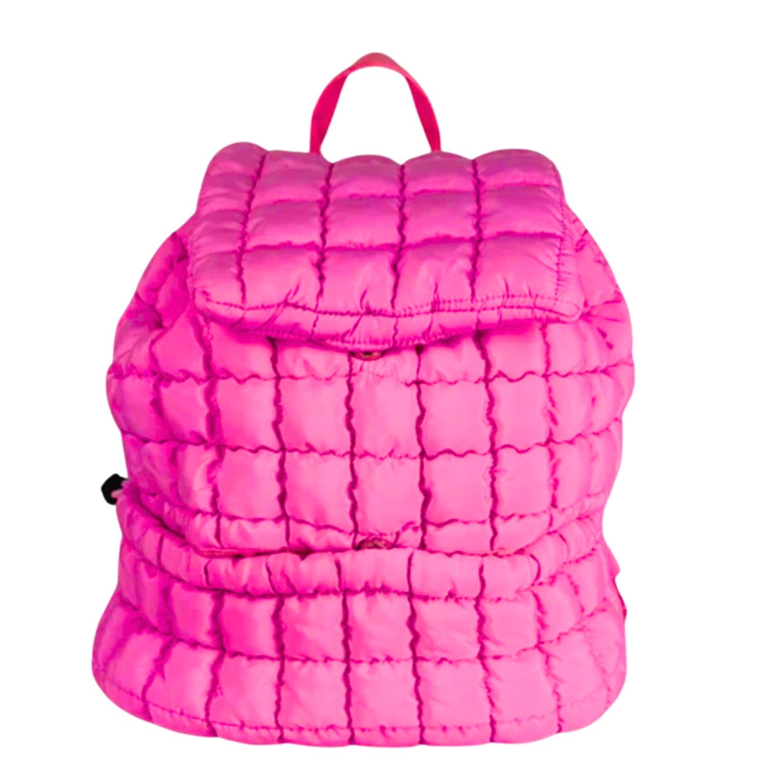 Lil Darlings Women's Puffer Backpack in hot pink - women's bag