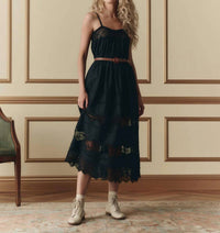 The Great. - Rosette Crochet Dress