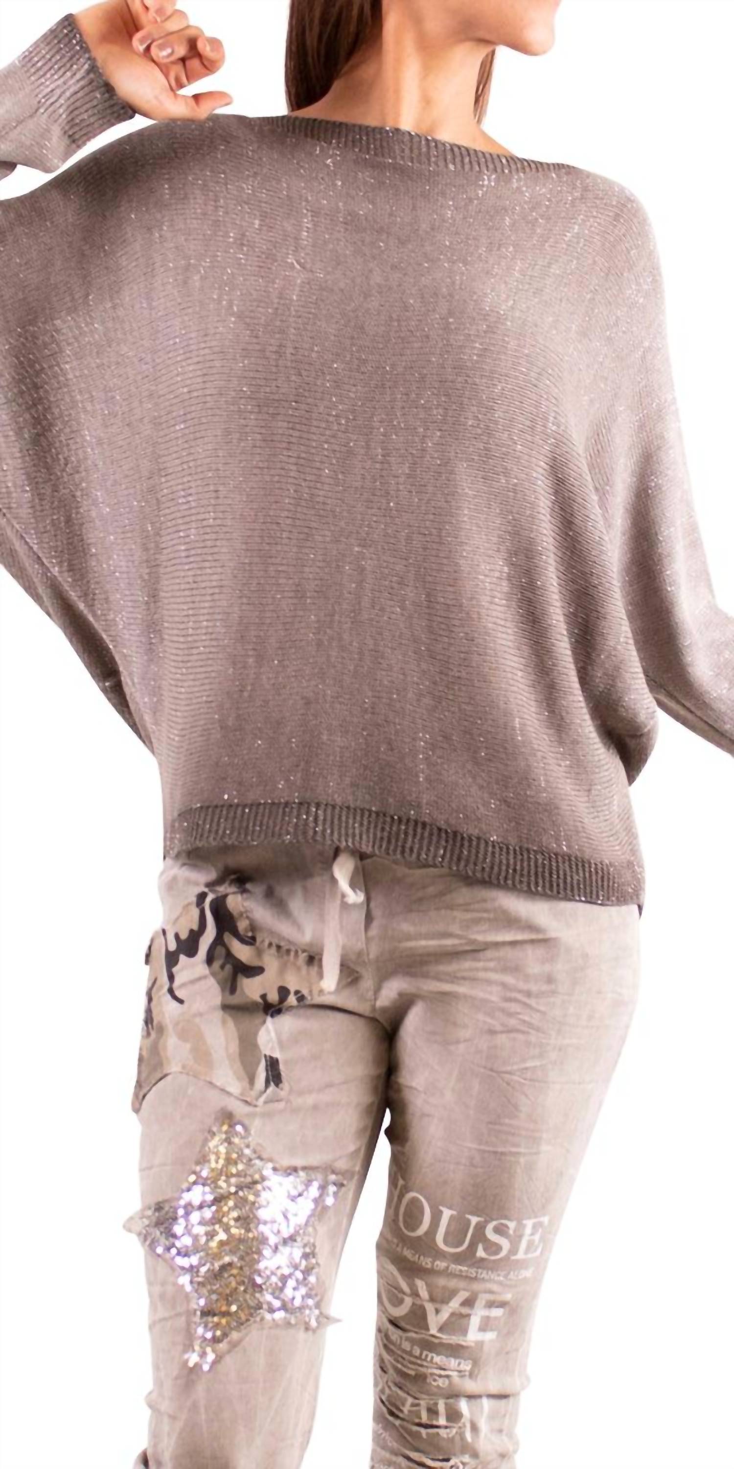 Gigi Moda - Argento Long Sleeve Sweater