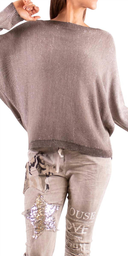 Gigi Moda - Argento Long Sleeve Sweater