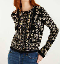 Farm Rio - Flower Bloom Buttoned Knit Cardigan