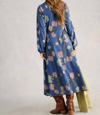 White Stuff Megan Jersey Dress in blue - women's dress - detail view