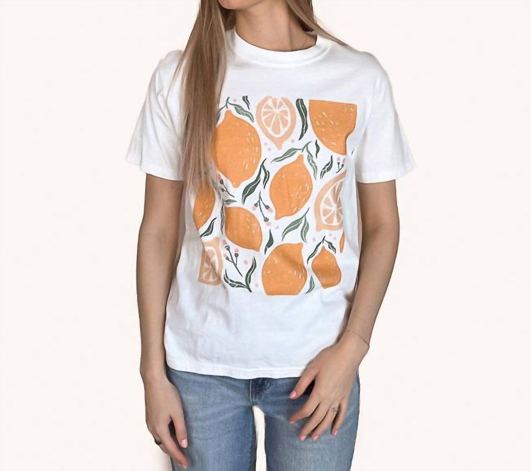 Kissed Apparel - Whimsical Lemon Graphic Tee